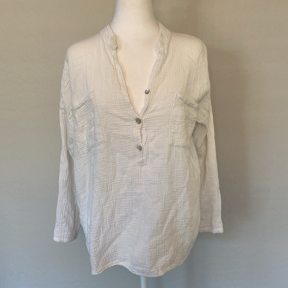 Made in Italy 100% Cotton Gauze blouse‎